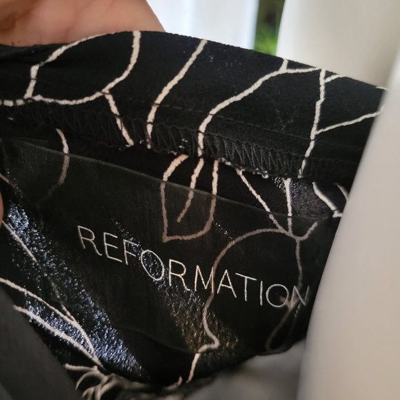 REFORMATION Cherry Backless Mini Dress Black - Picture 9 of 10